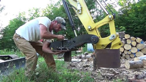 mini excavator wood splitter